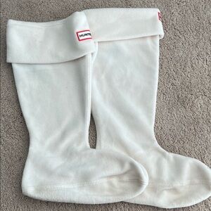 Hunter Ivory Fleece Boot Liners